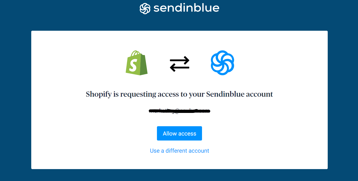 sendinblue-shopify-access
